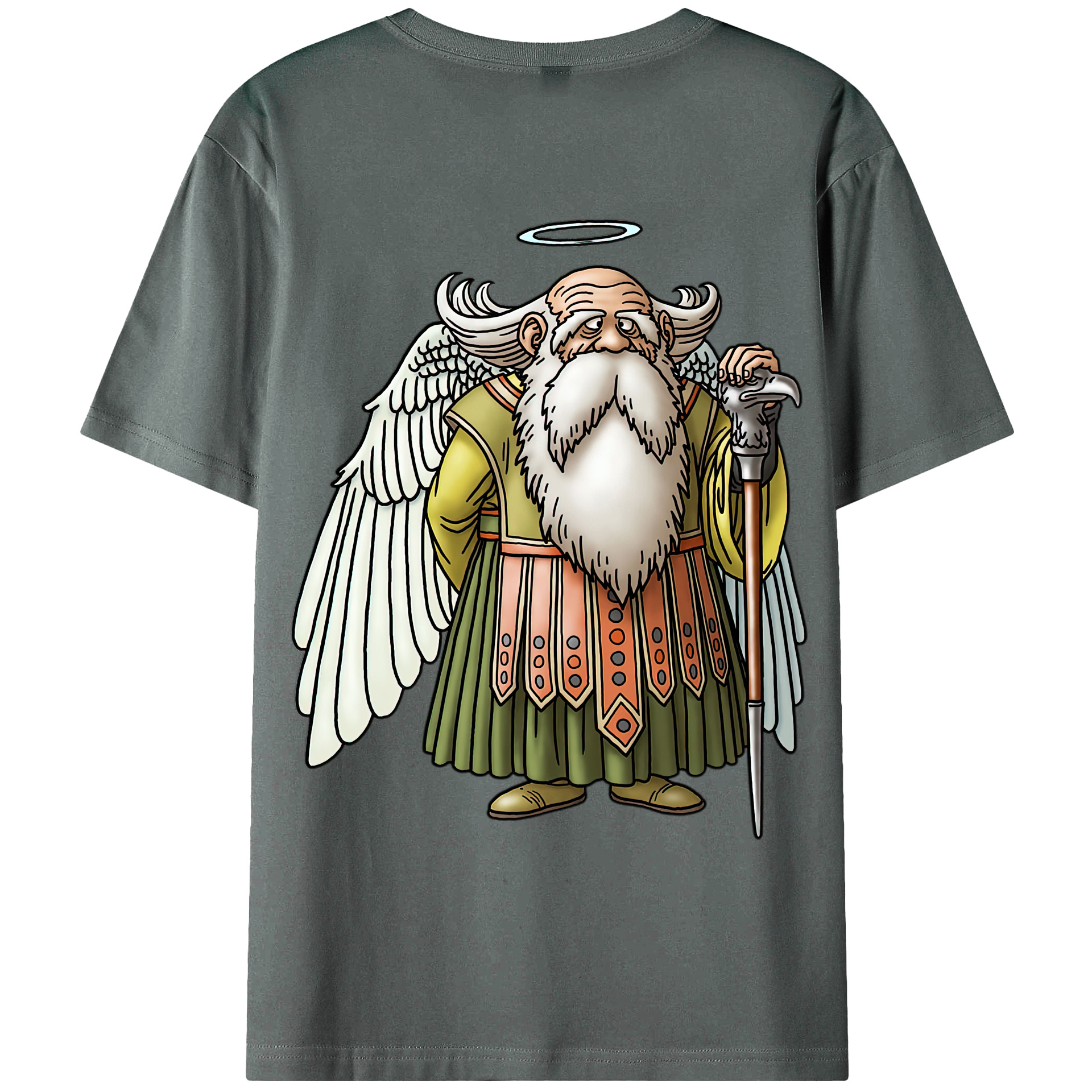 （画像用） ドラゴンクエスト Doragon Kuesuto Dragon Quest 綿100％ メンズ半袖Tシャツ（バックプリント） 通気性
